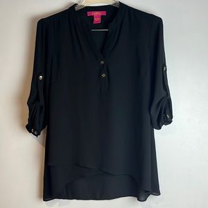 Catherine Malandrino black sheer blouse